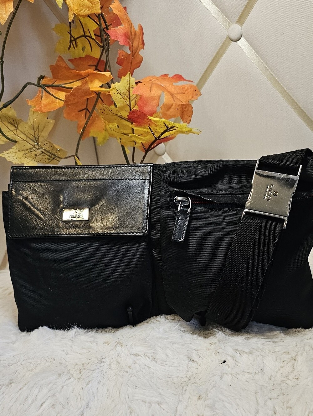 Gucci Canvas Double Pocket Bumbag